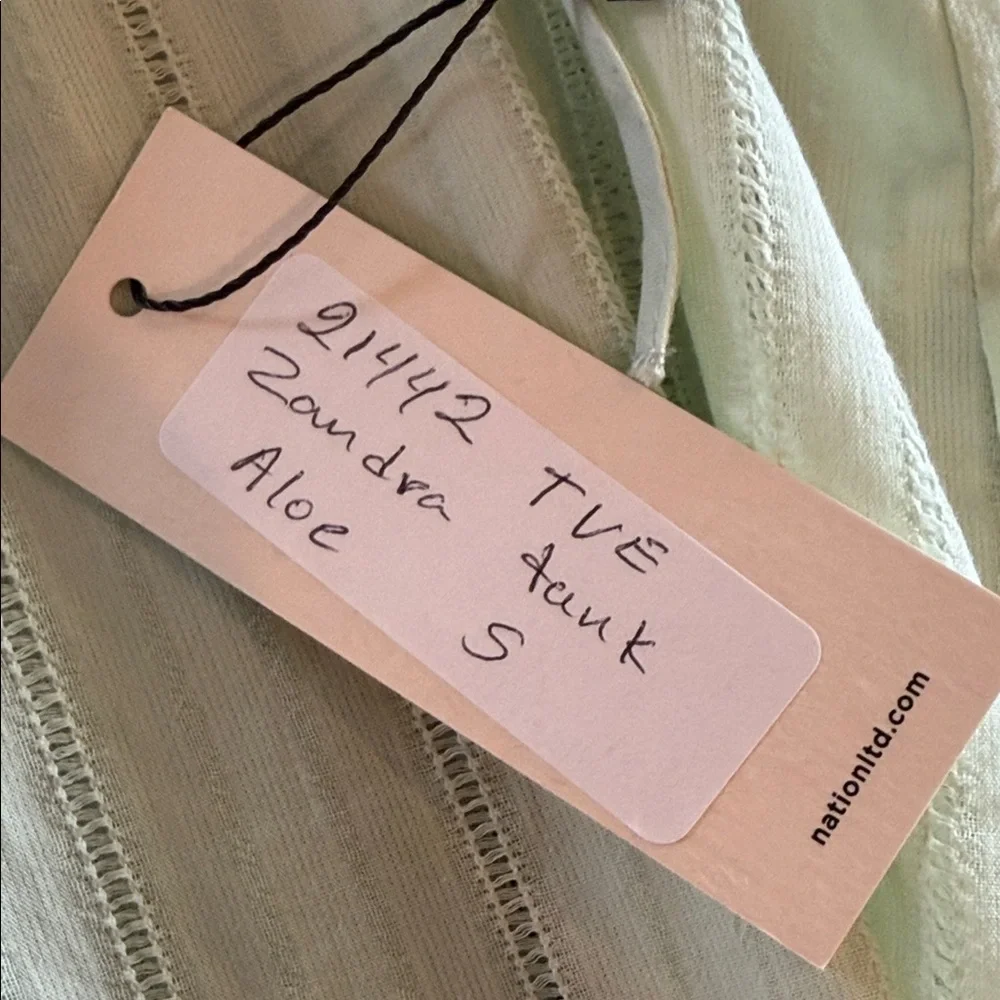 Nation LTD Pale Green Ruffle V-Neck Sleeveless Camisole - Picture 8 of 8
